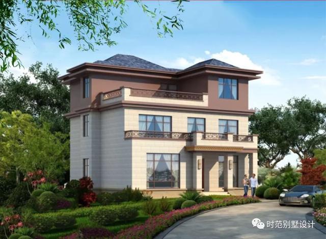 新中式農(nóng)村別墅設(shè)計(jì)圖，美觀穩(wěn)重，7室2廳適合自建。