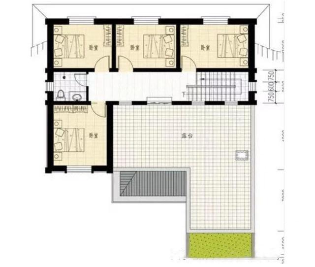 最新款式的別墅設計圖，占地100平米，四室兩廳帶車庫，實用又大氣。
