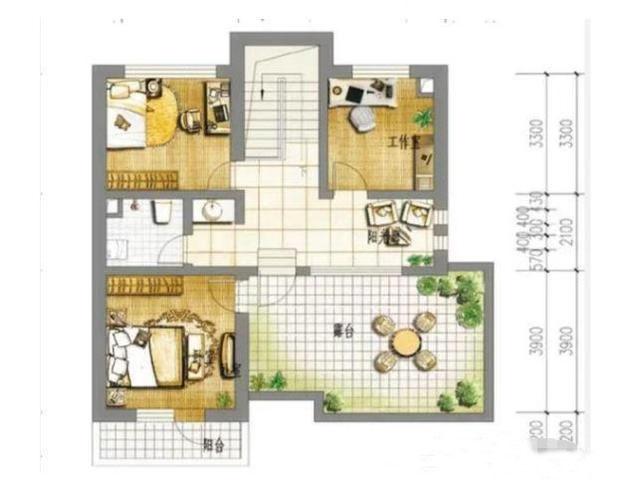 最新款式的別墅設計圖，占地100平米，四室兩廳帶車庫，實用又大氣。