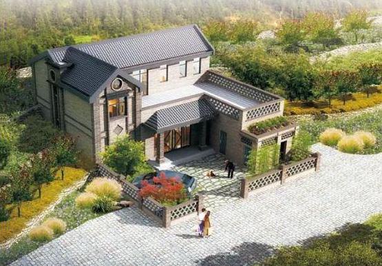 最新款式的別墅設計圖，占地100平米，四室兩廳帶車庫，實用又大氣。