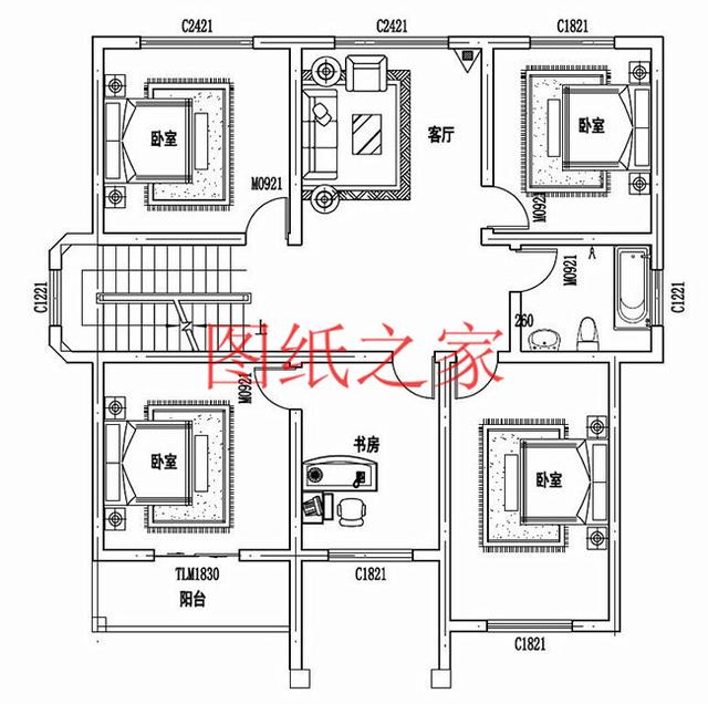大戶型三層別墅設(shè)計(jì)圖，精美實(shí)用，絕對(duì)能讓你滿意！
