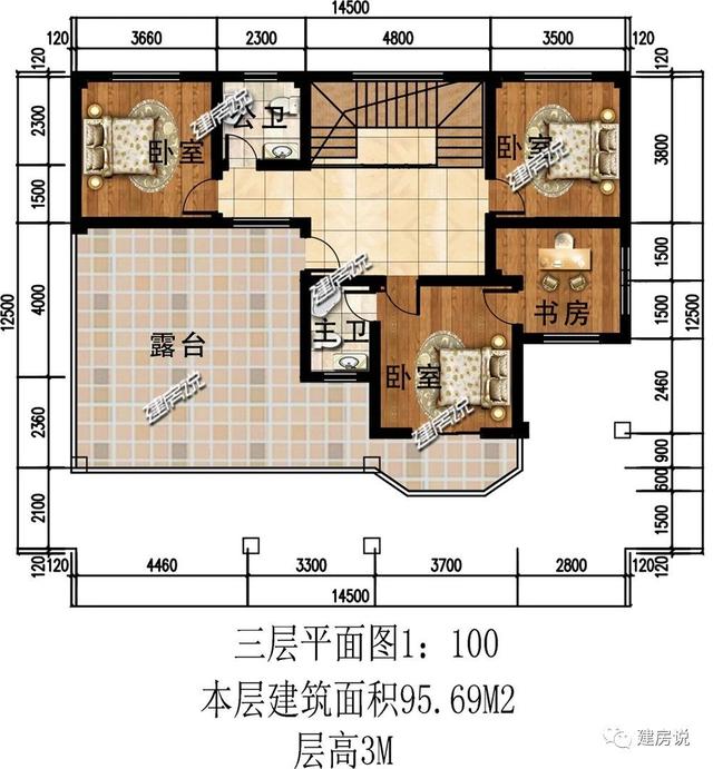 三層歐式別墅設(shè)計圖，給您獨一無二的視覺體驗。