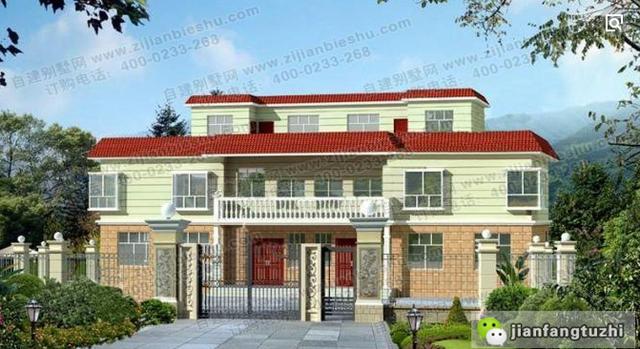 200平米三層雙拼自建房，適合兩兄弟建造，一家人其樂融融。