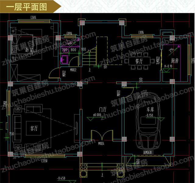 3款三層自建房，前后兩面帶陽臺，造價40萬以內。