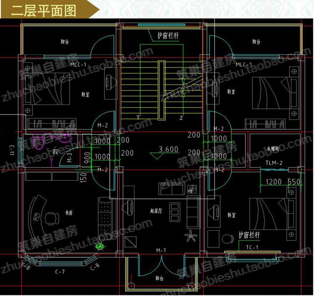 3款三層自建房，前后兩面帶陽臺，造價40萬以內。