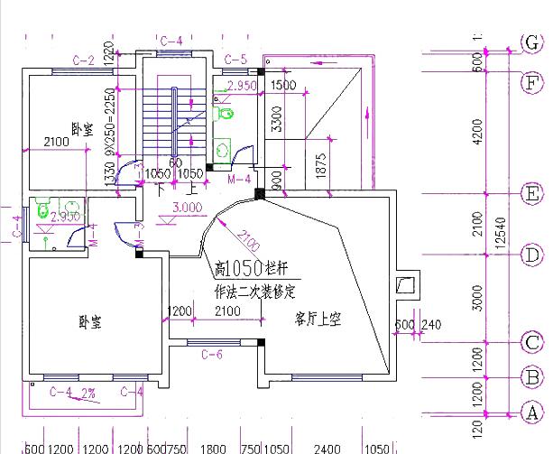 框架結(jié)構(gòu)別墅設(shè)計(jì)圖，帶車庫(kù)落地窗，歡迎選購(gòu)！
