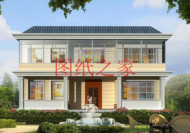 大戶型二層別墅設(shè)計(jì)圖，造價(jià)只要20萬，很受大眾喜歡！