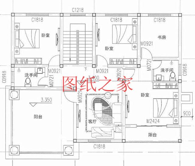 大戶型二層別墅設(shè)計(jì)圖，造價(jià)只要20萬，很受大眾喜歡！