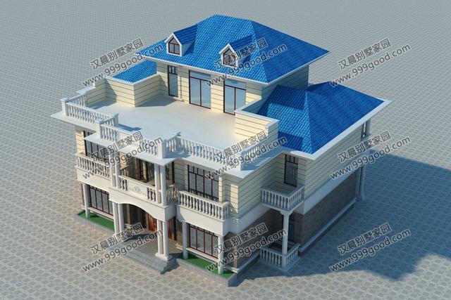 分享一棟雙拼別墅設(shè)計(jì)圖，村里的地標(biāo)建筑。