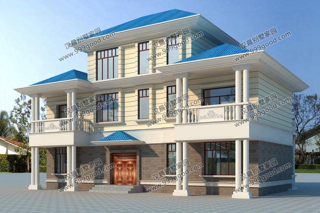 分享一棟雙拼別墅設(shè)計(jì)圖，村里的地標(biāo)建筑。