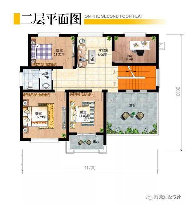 小戶型二層歐式別墅設(shè)計(jì)圖，10x11米帶堂屋6室2廳，還有實(shí)景哦！
