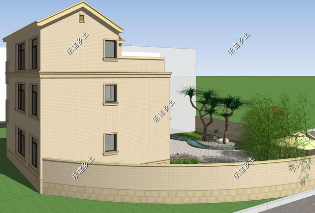 江西九江歐式別墅設(shè)計(jì)圖，不規(guī)則地形，也能建造的這么完美！