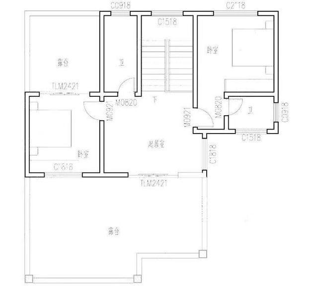 開間12米的三層別墅設(shè)計圖，帶堂屋、露臺和多臥室，歡迎建造。