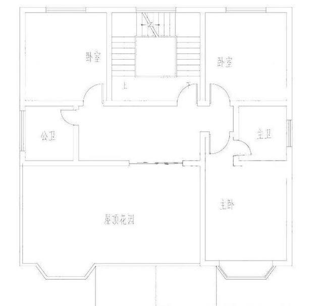 開間12米的三層別墅設(shè)計圖，帶堂屋、露臺和多臥室，歡迎建造。