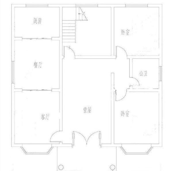 開間12米的三層別墅設(shè)計圖，帶堂屋、露臺和多臥室，歡迎建造。