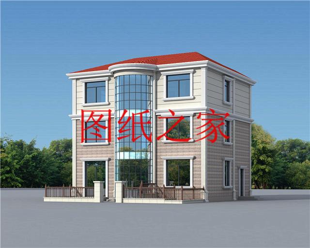 大眾喜愛的三層別墅設(shè)計(jì)圖，120平米，喜歡就帶回家建造吧！