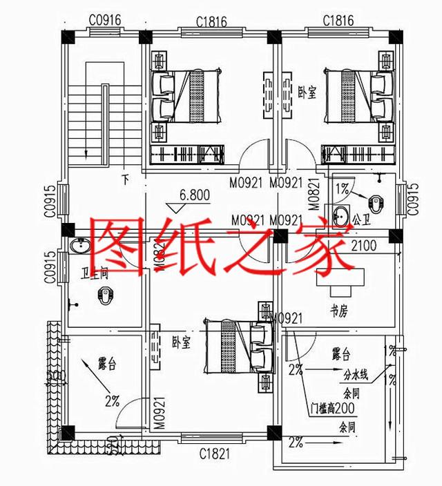 大眾喜愛的三層別墅設(shè)計(jì)圖，120平米，喜歡就帶回家建造吧！