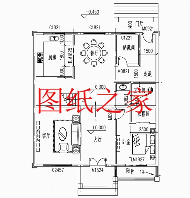 大眾喜愛的三層別墅設(shè)計(jì)圖，120平米，喜歡就帶回家建造吧！