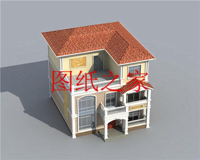 大眾喜愛的三層別墅設(shè)計(jì)圖，120平米，喜歡就帶回家建造吧！