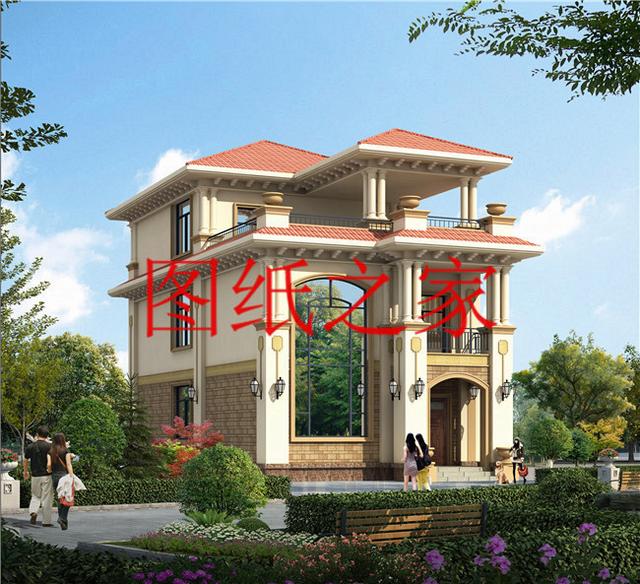 大眾喜愛的三層別墅設(shè)計(jì)圖，120平米，喜歡就帶回家建造吧！