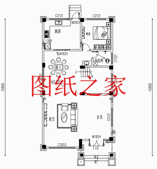 大眾喜愛的三層別墅設(shè)計(jì)圖，120平米，喜歡就帶回家建造吧！