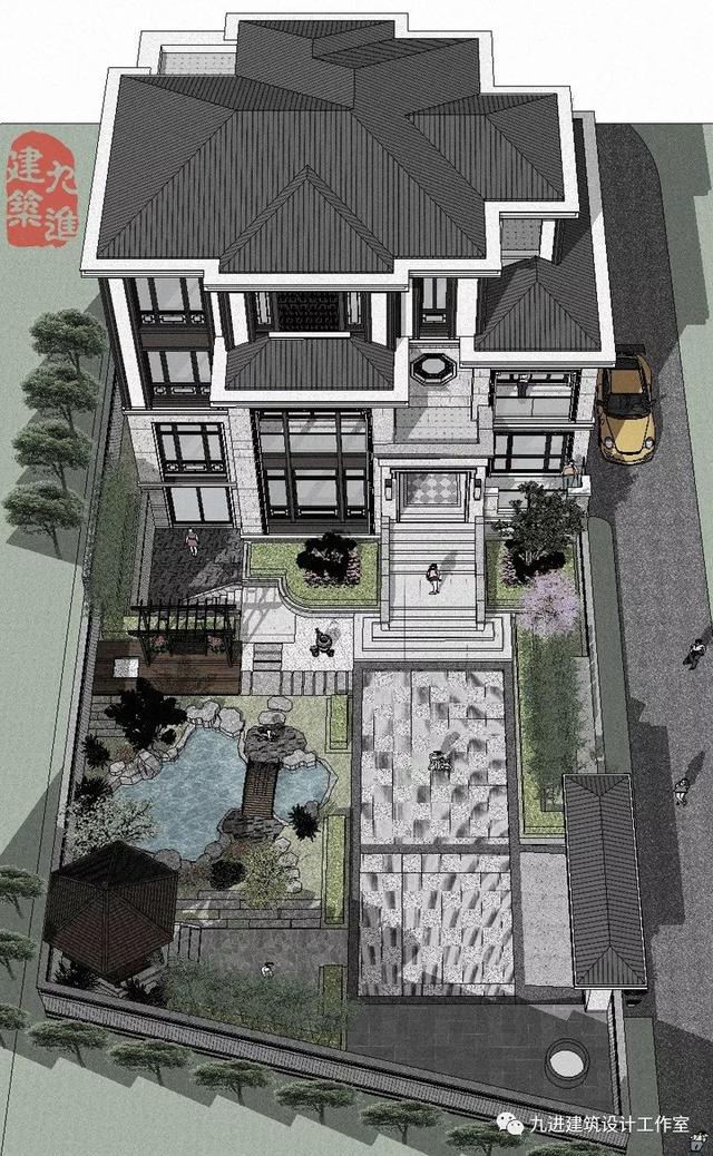 新式別墅設(shè)計(jì)圖，遠(yuǎn)觀能融合于環(huán)境，近看細(xì)膩有品味！