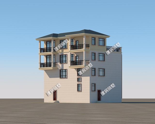 最亮眼的四層別墅設(shè)計(jì)圖，17.5X12.3米，超大堂屋設(shè)計(jì)，帶車庫加大露臺(tái)