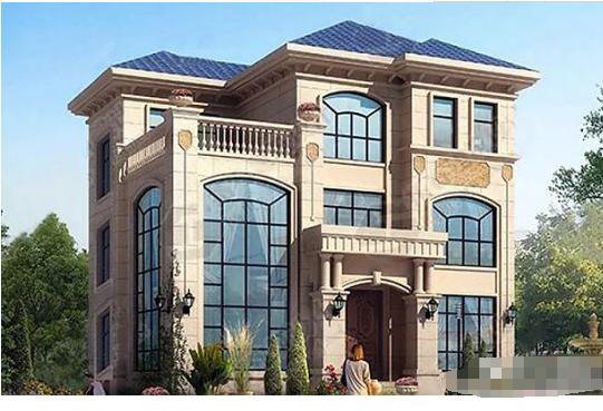 推薦兩款歐式三層結構的小別墅設計圖，建筑外觀造型非常氣派