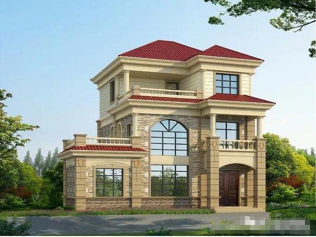 推薦兩款歐式三層結構的小別墅設計圖，建筑外觀造型非常氣派