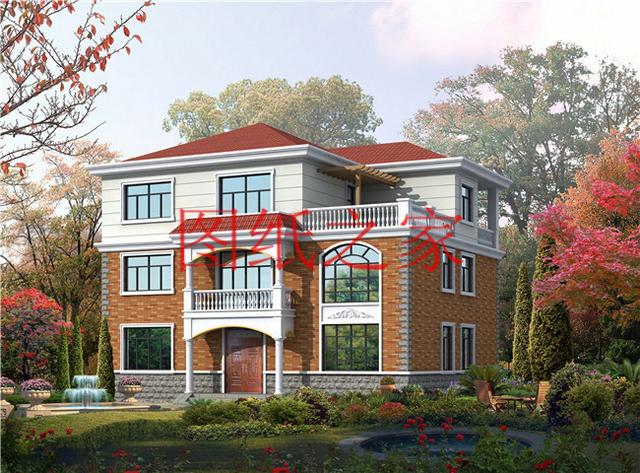 占地面積150平農(nóng)村三層別墅設(shè)計(jì)圖，外觀新穎別致，居住舒適