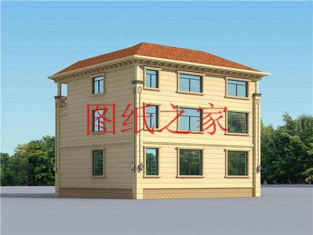 占地面積150平農(nóng)村三層別墅設(shè)計(jì)圖，外觀新穎別致，居住舒適