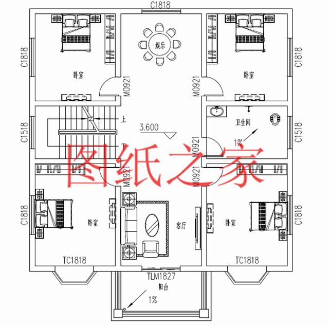 占地面積150平農(nóng)村三層別墅設(shè)計(jì)圖，外觀新穎別致，居住舒適