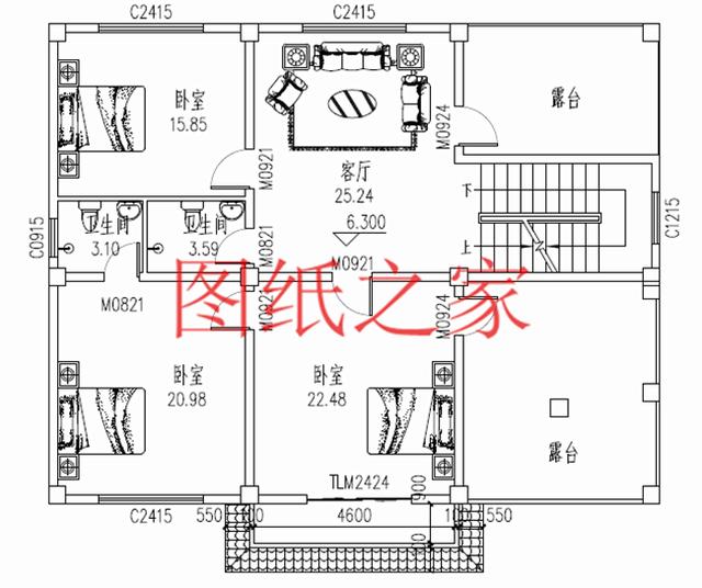 占地面積150平農(nóng)村三層別墅設(shè)計(jì)圖，外觀新穎別致，居住舒適