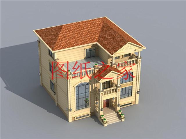 占地面積150平農(nóng)村三層別墅設(shè)計(jì)圖，外觀新穎別致，居住舒適