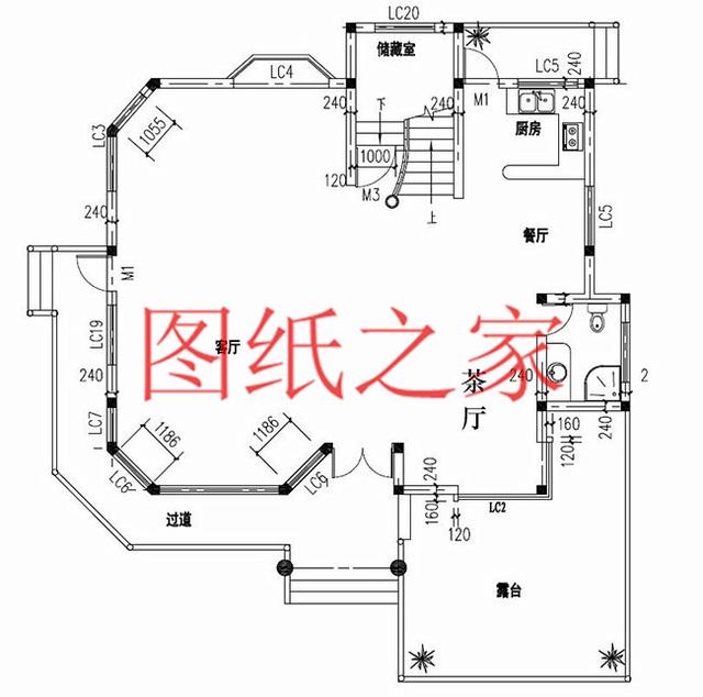 占地面積150平農(nóng)村三層別墅設(shè)計(jì)圖，外觀新穎別致，居住舒適