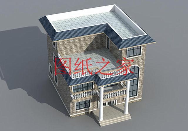 占地面積150平農(nóng)村三層別墅設(shè)計(jì)圖，外觀新穎別致，居住舒適