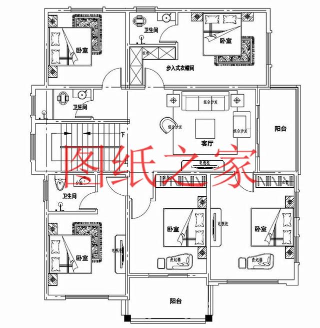 占地面積150平農(nóng)村三層別墅設(shè)計(jì)圖，外觀新穎別致，居住舒適