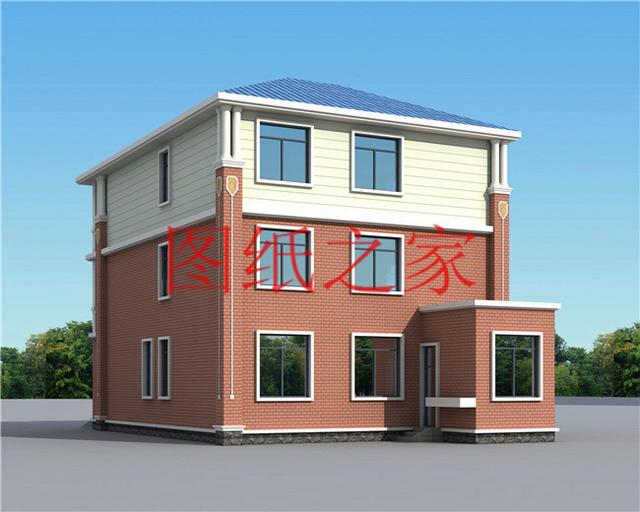 占地面積150平農(nóng)村三層別墅設(shè)計(jì)圖，外觀新穎別致，居住舒適