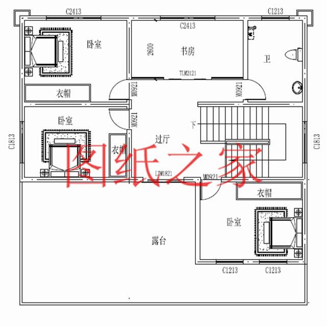 占地面積150平農(nóng)村三層別墅設(shè)計(jì)圖，外觀新穎別致，居住舒適