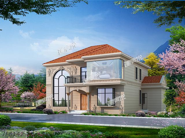 二層別墅設(shè)計(jì)圖，框架結(jié)構(gòu)，33萬就能建，簡約大氣