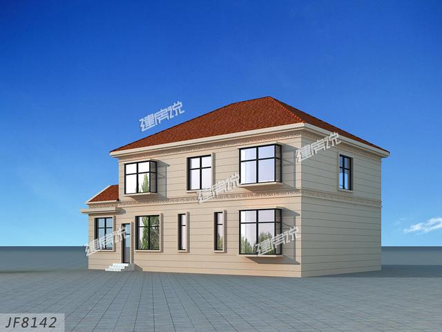 二層別墅設(shè)計(jì)圖，框架結(jié)構(gòu)，33萬就能建，簡約大氣