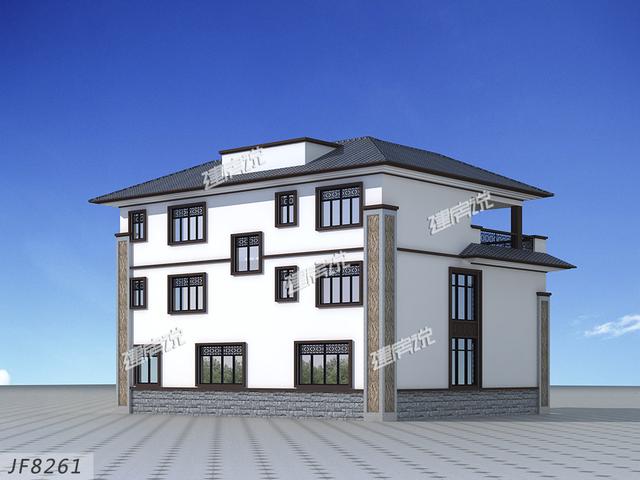 新中式別墅設(shè)計圖，富貴大氣，注重東方文化傳統(tǒng)，能帶來高品味的家居格調(diào)