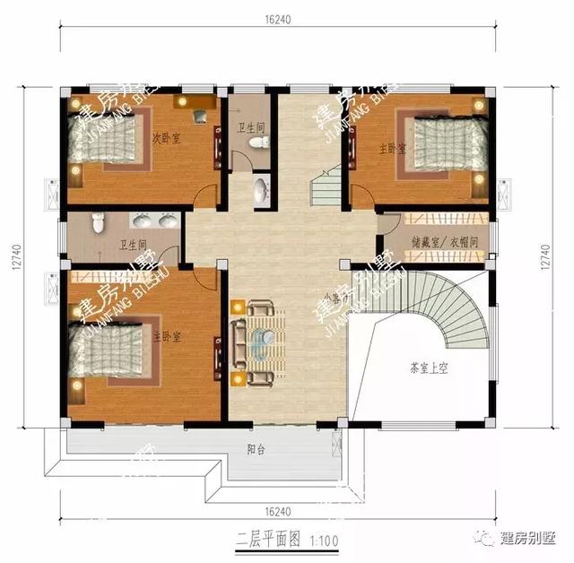帶露臺的四層農村自建房設計圖，居住生活起來肯定既方便又舒適