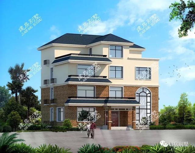 帶露臺的四層農村自建房設計圖，居住生活起來肯定既方便又舒適