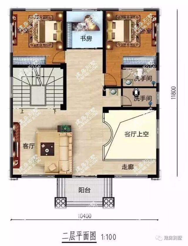 帶露臺的四層農村自建房設計圖，居住生活起來肯定既方便又舒適