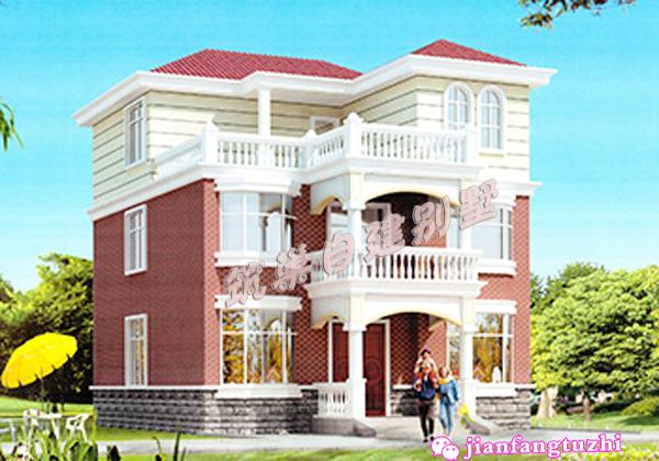 很受歡迎的9.9x12.9米新農(nóng)村三層帶露臺自建房設(shè)計施工圖，強烈推薦