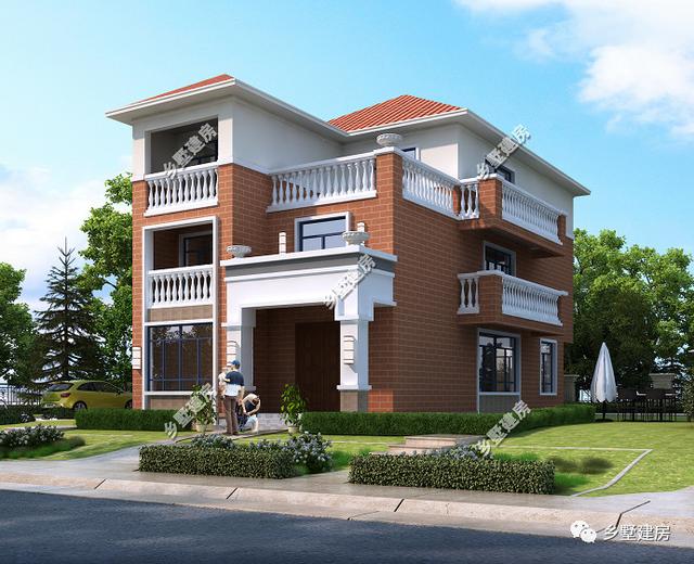 為大家推薦一款農(nóng)村自建房設(shè)計(jì)圖，造型簡(jiǎn)約大氣，造價(jià)45萬左右