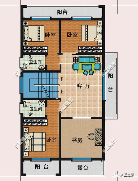 為大家推薦一款農(nóng)村自建房設(shè)計(jì)圖，造型簡(jiǎn)約大氣，造價(jià)45萬左右