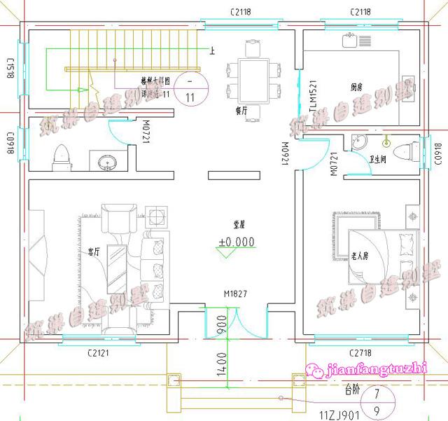 12x9米二層農(nóng)村小洋樓別墅設(shè)計施工方案，戶型實用漂亮，經(jīng)濟適用