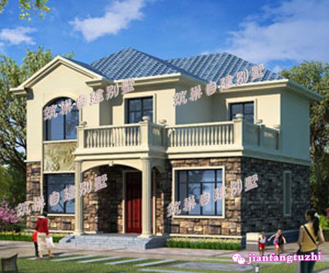 12x9米二層農(nóng)村小洋樓別墅設(shè)計施工方案，戶型實用漂亮，經(jīng)濟適用